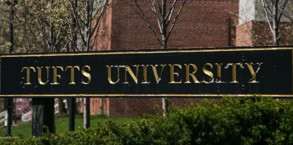 Tuft University sign